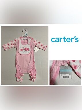 🆕CARTER’S - 6M - NWT - INFANT GIRLS 4PC ELEPHANT SET